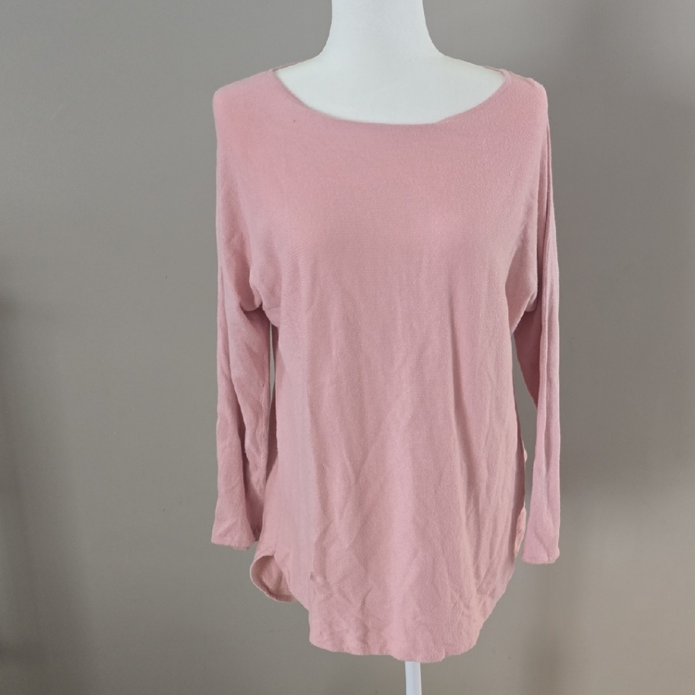 Michael Kors Light Pink Long Sleeve Boatneck Top